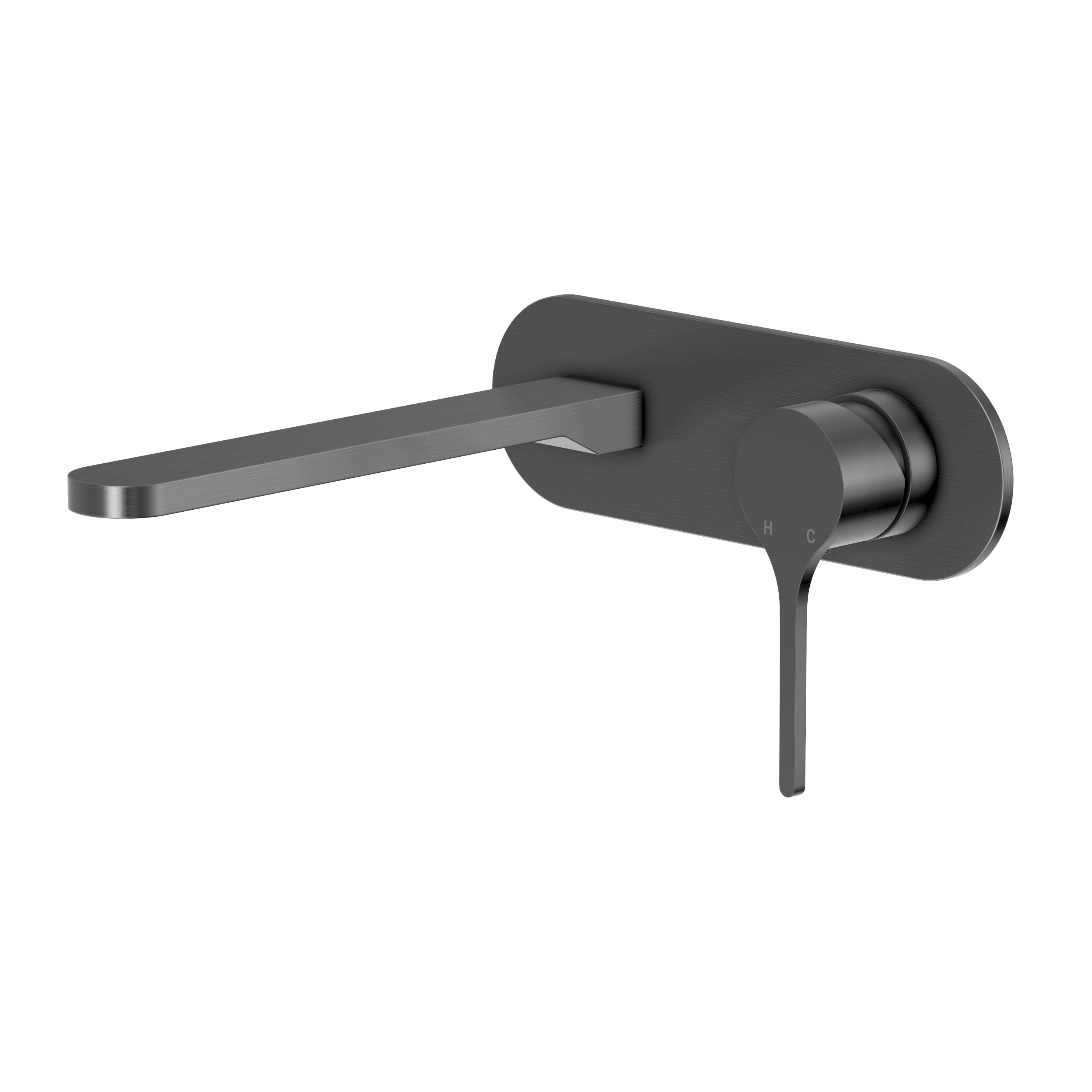 Sereno Wall Basin Mixer Tap - Gun Metal Brushed