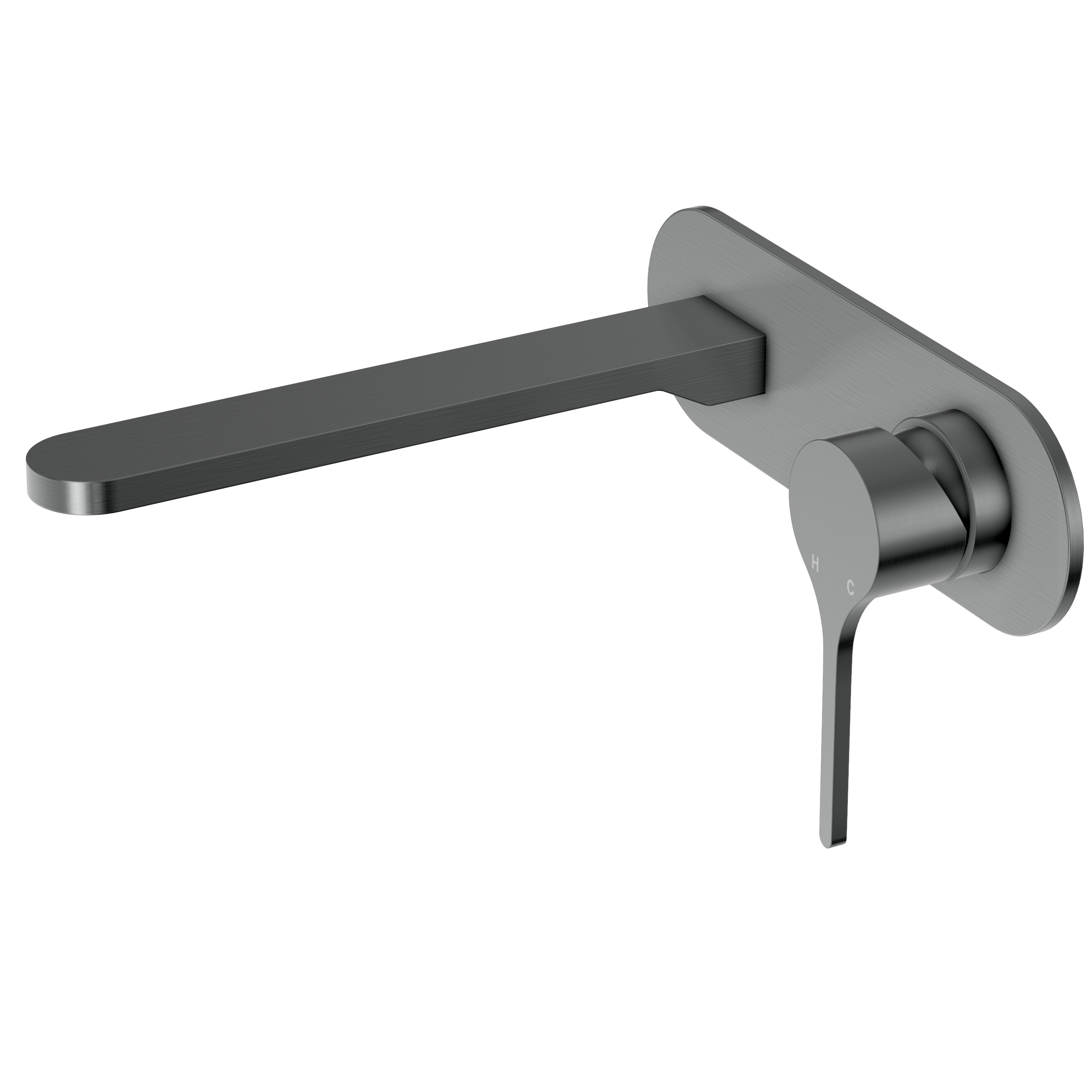 Sereno Wall Basin Mixer Tap - Gun Metal Brushed