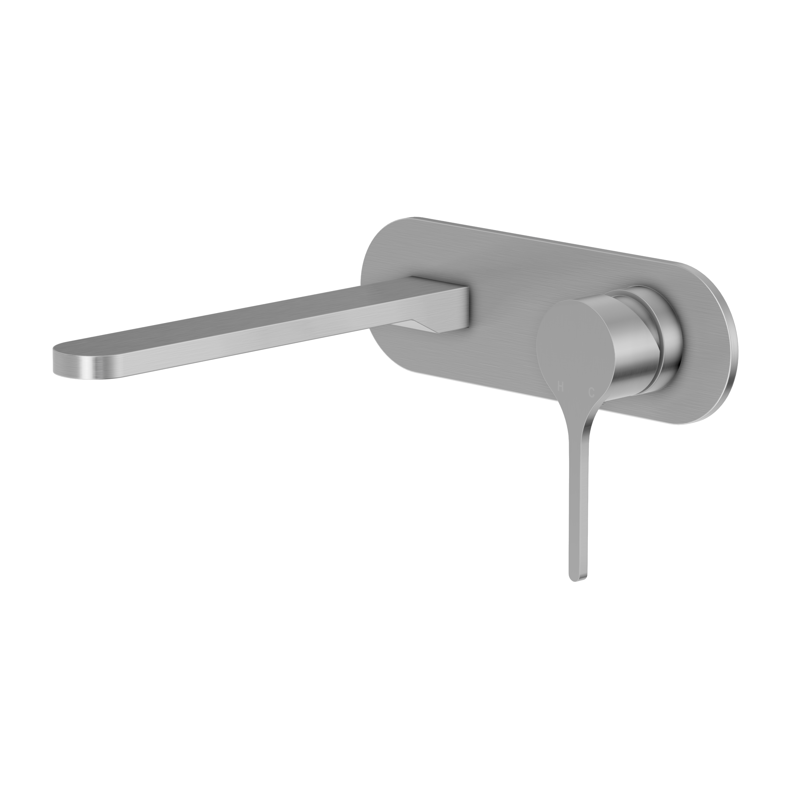 Sereno Wall Basin Mixer Tap - Brushed Nickel