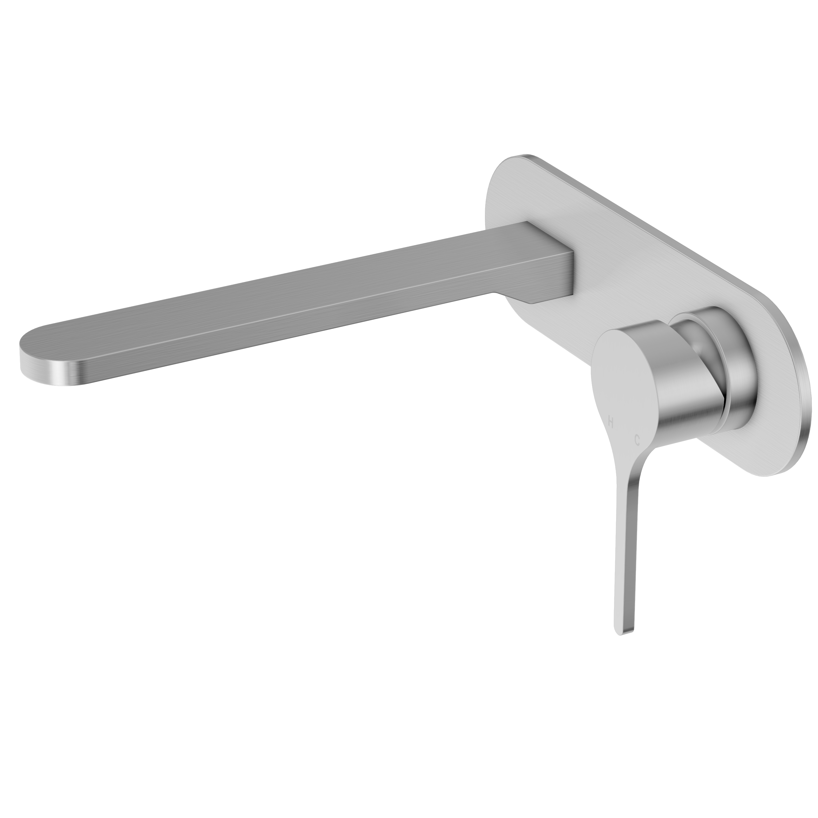 Sereno Wall Basin Mixer Tap - Brushed Nickel
