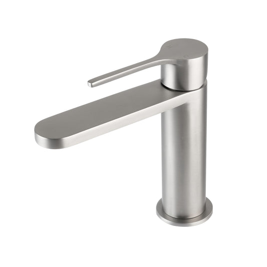 Sereno Short Basin Mixer Tap - Brushed Nickel