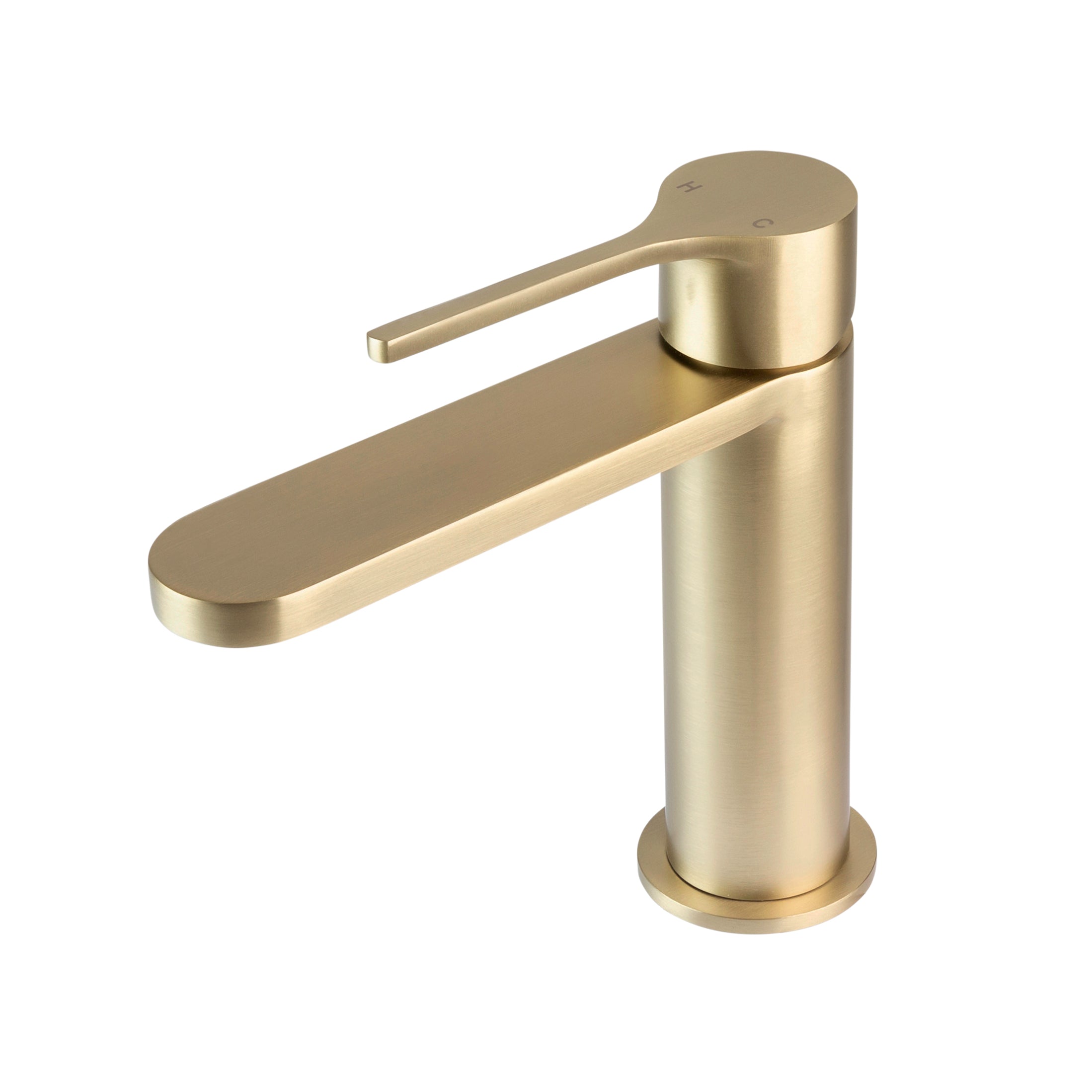 Sereno Short Basin Mixer Tap - Gold Brushed