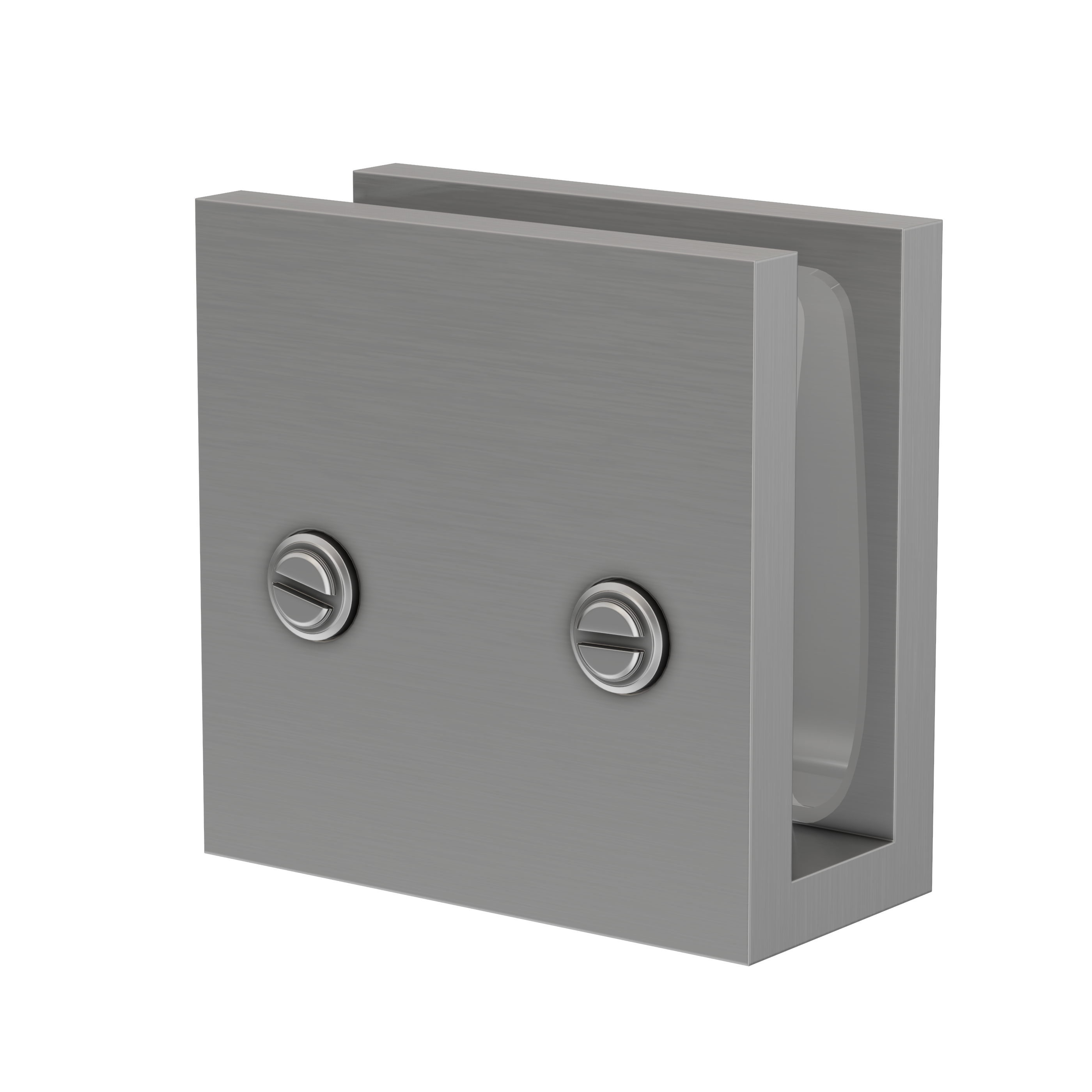 Shower Glass Clamp - Brushed Nickel