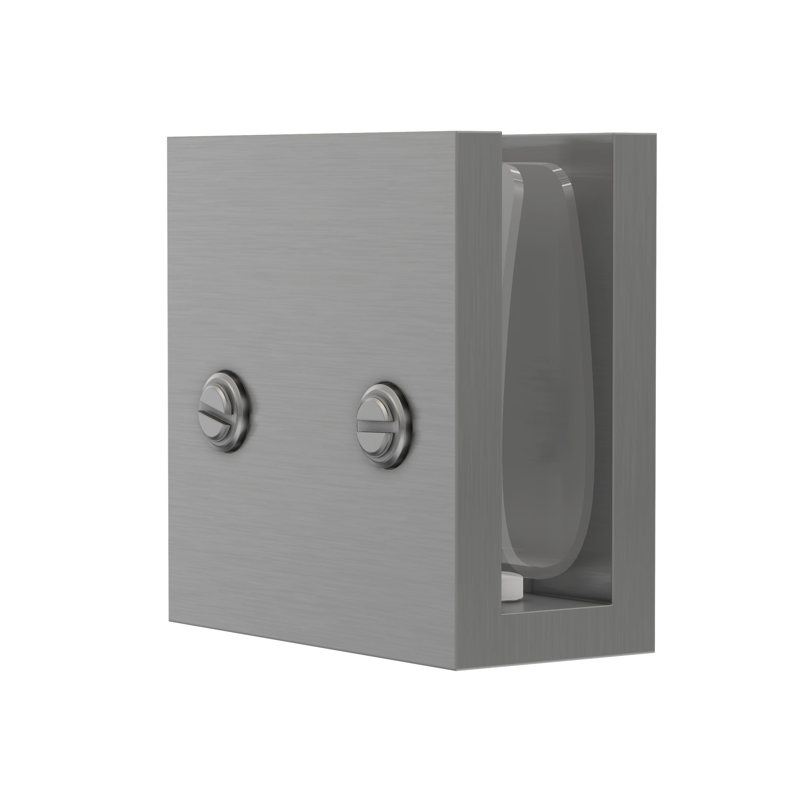 Shower Glass Clamp - Brushed Nickel