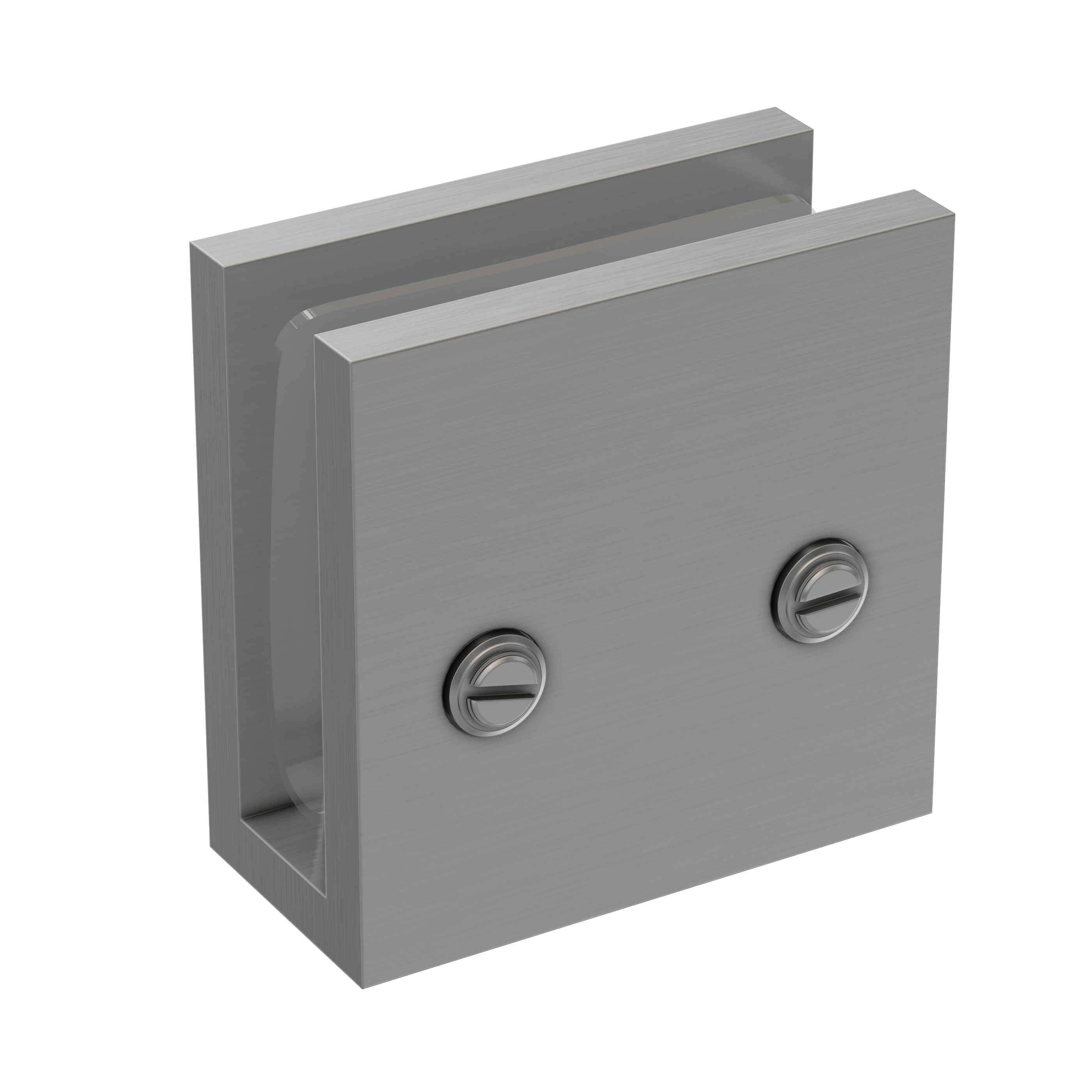 Shower Glass Clamp - Brushed Nickel