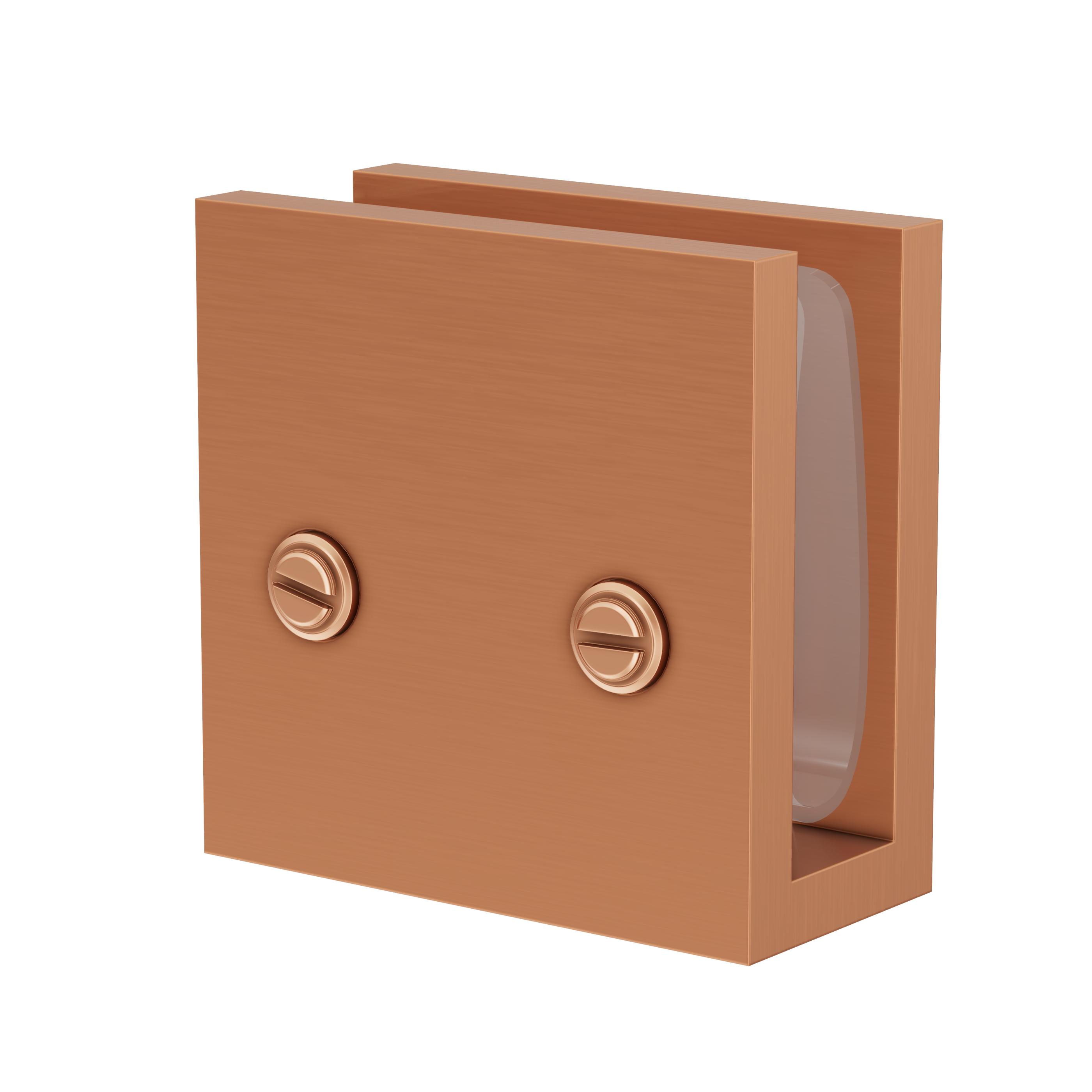 Shower Glass Clamp - Brushed Copper