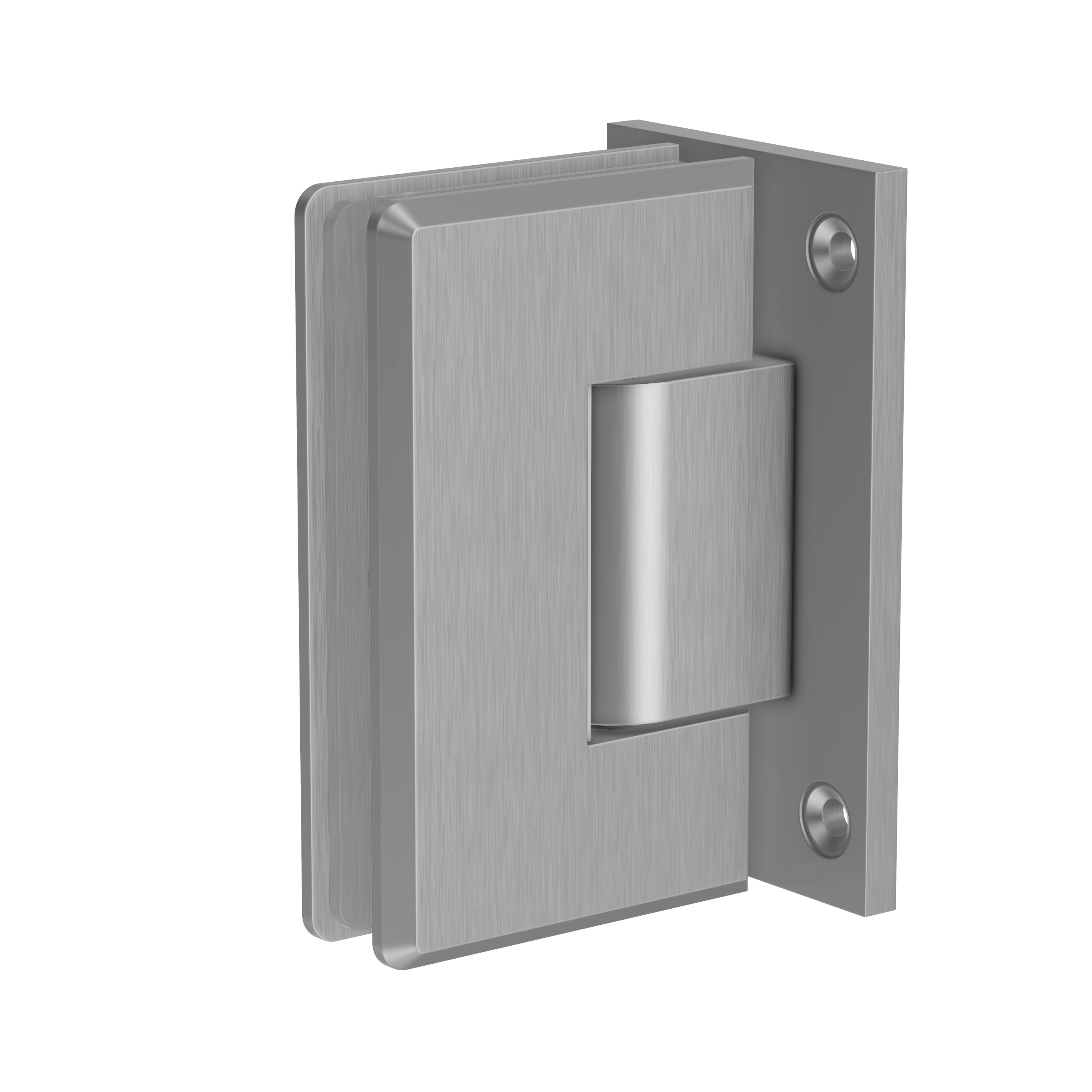 Glass to Wall Shower Hinge - Brushed Nickel