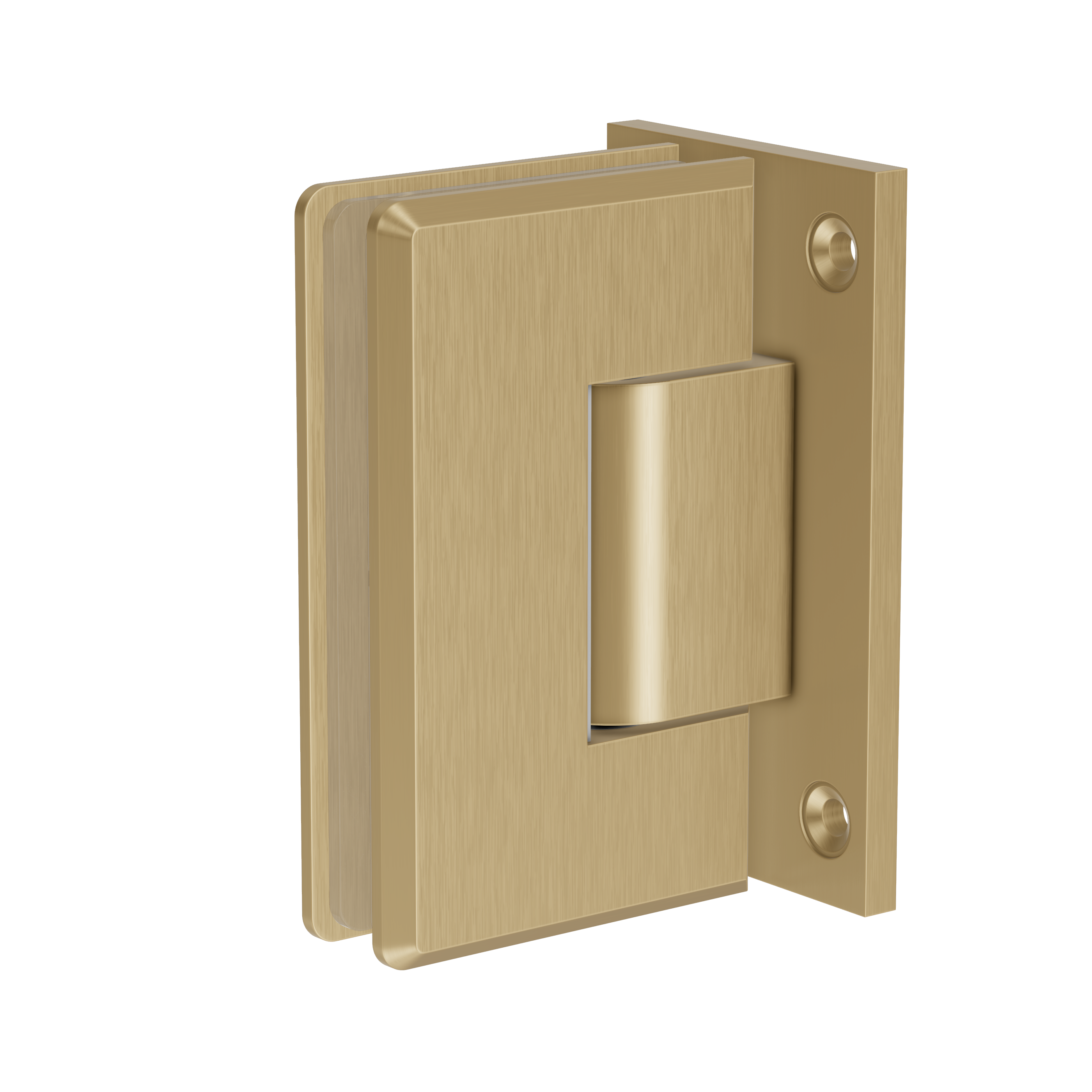 Glass to Wall Shower Hinge - Brushed Brass