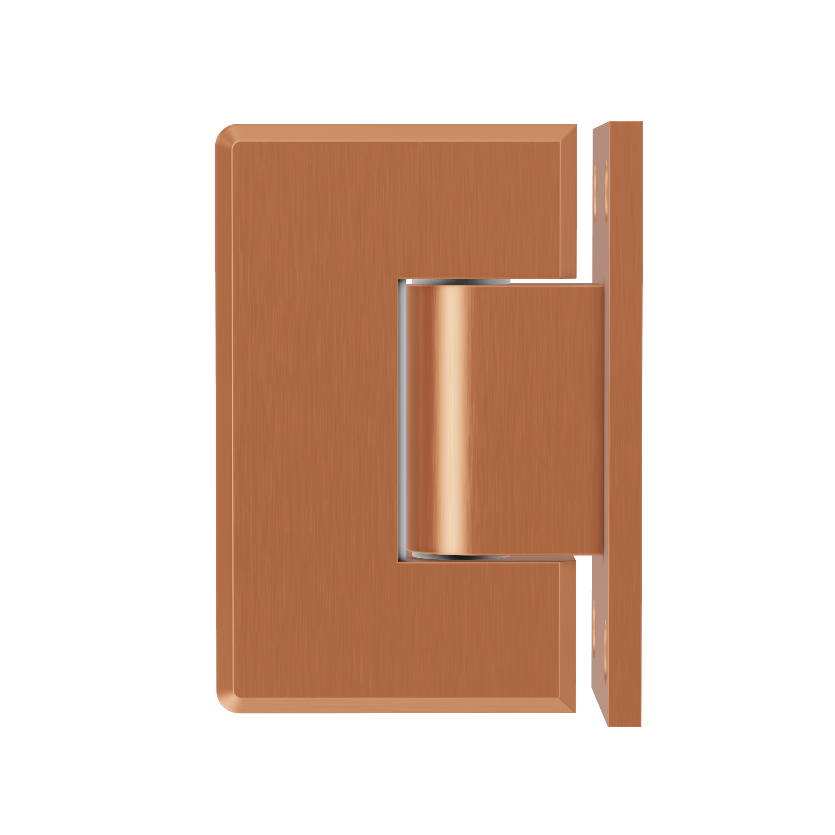 Glass to Wall Shower Hinge - Brushed Copper