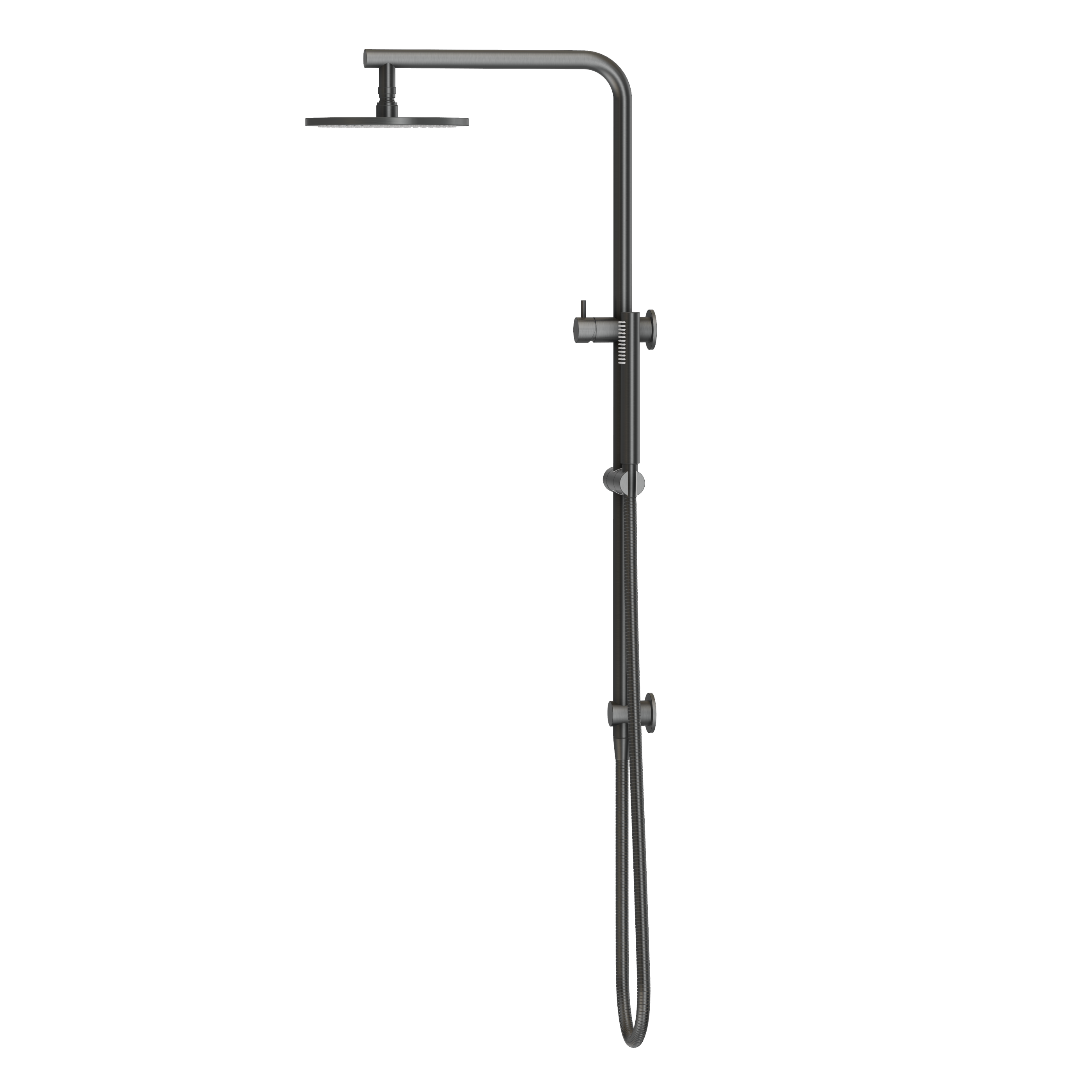 Shower Rail Set - Gun Metal Brushed