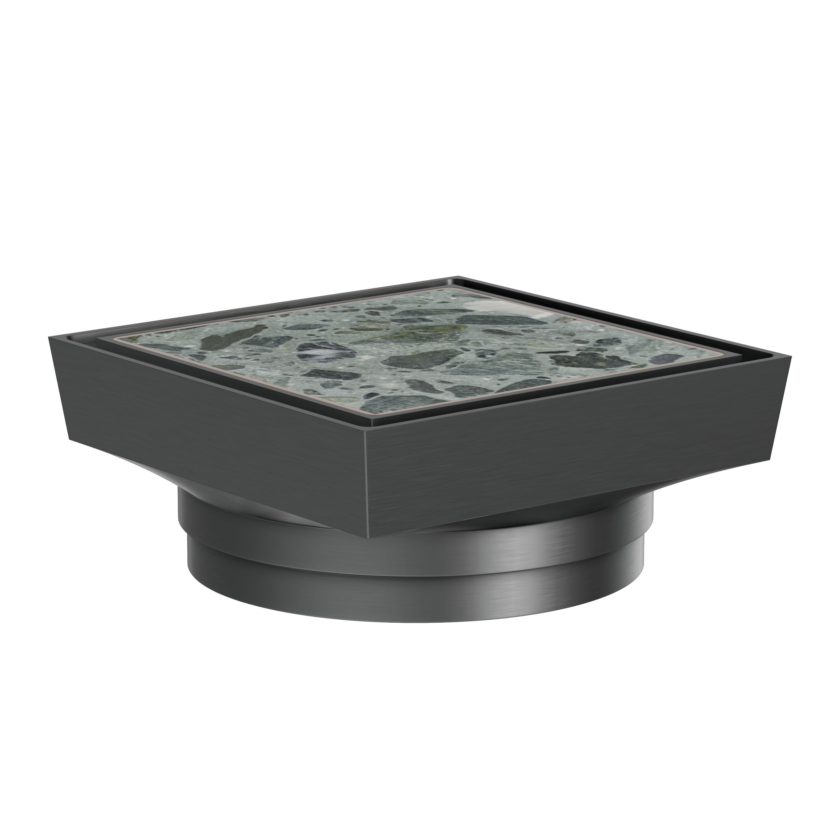 Tile Insert Floor Waste - Gun Metal Brushed