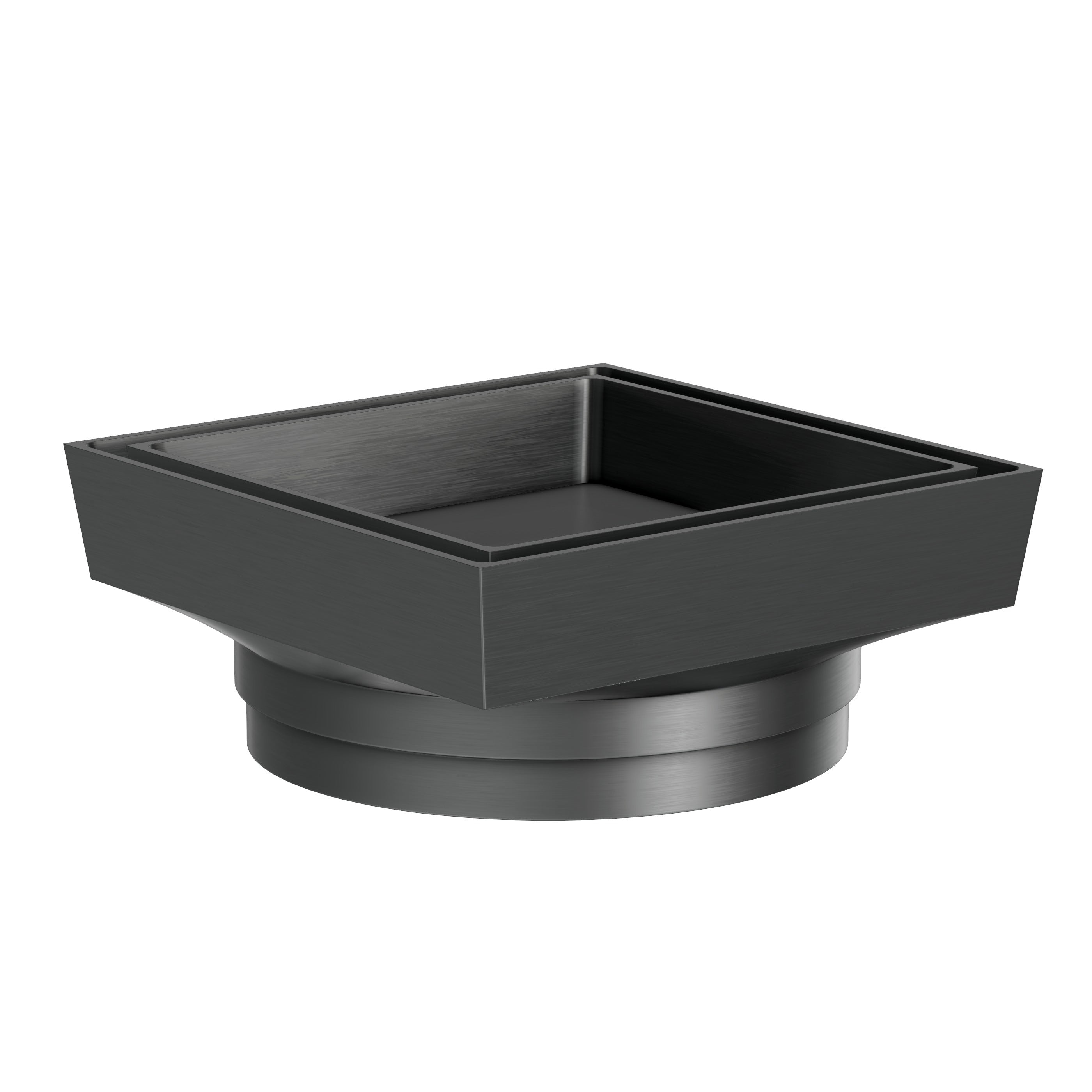 Tile Insert Floor Waste - Gun Metal Brushed