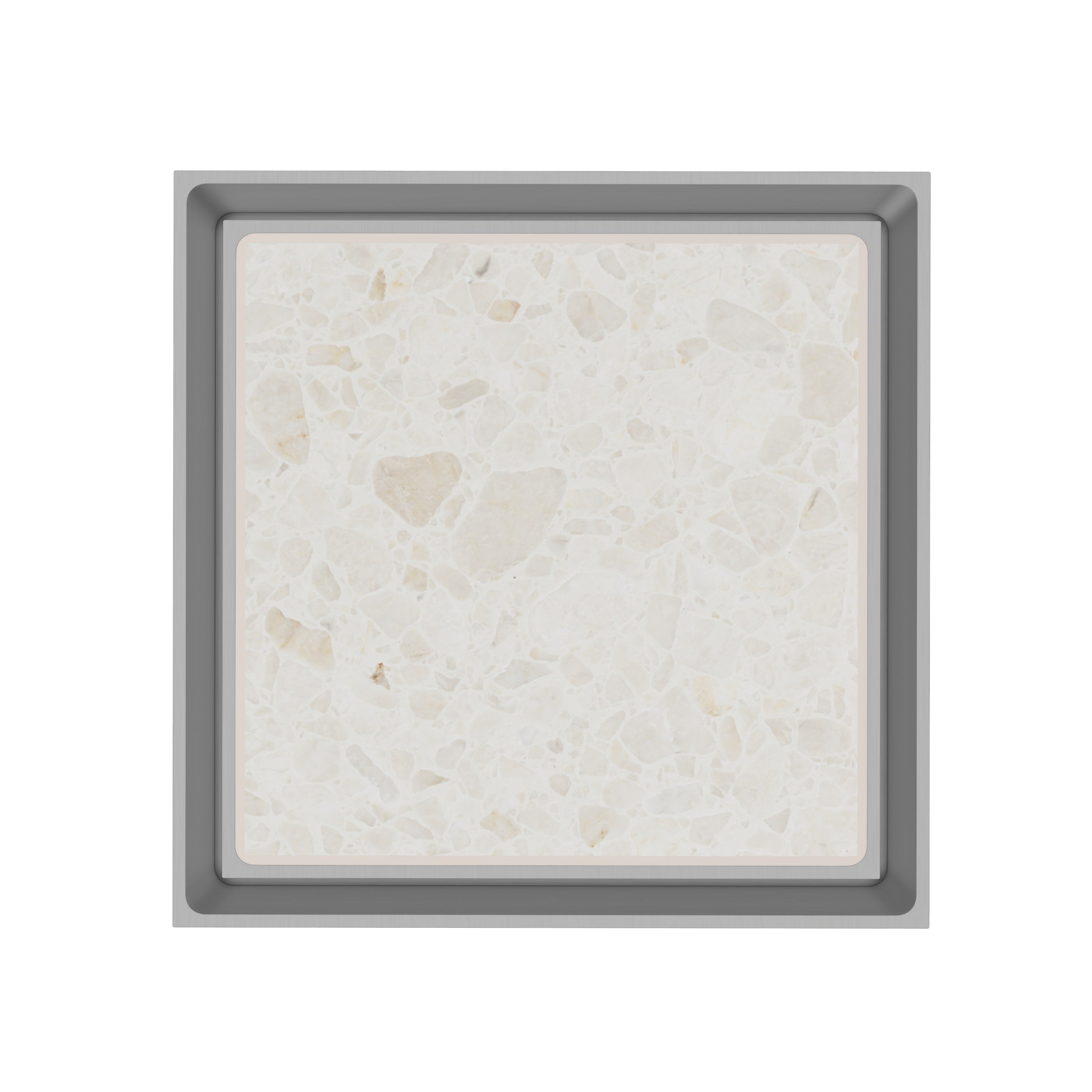 Tile Insert Floor Waste - Brushed Nickel