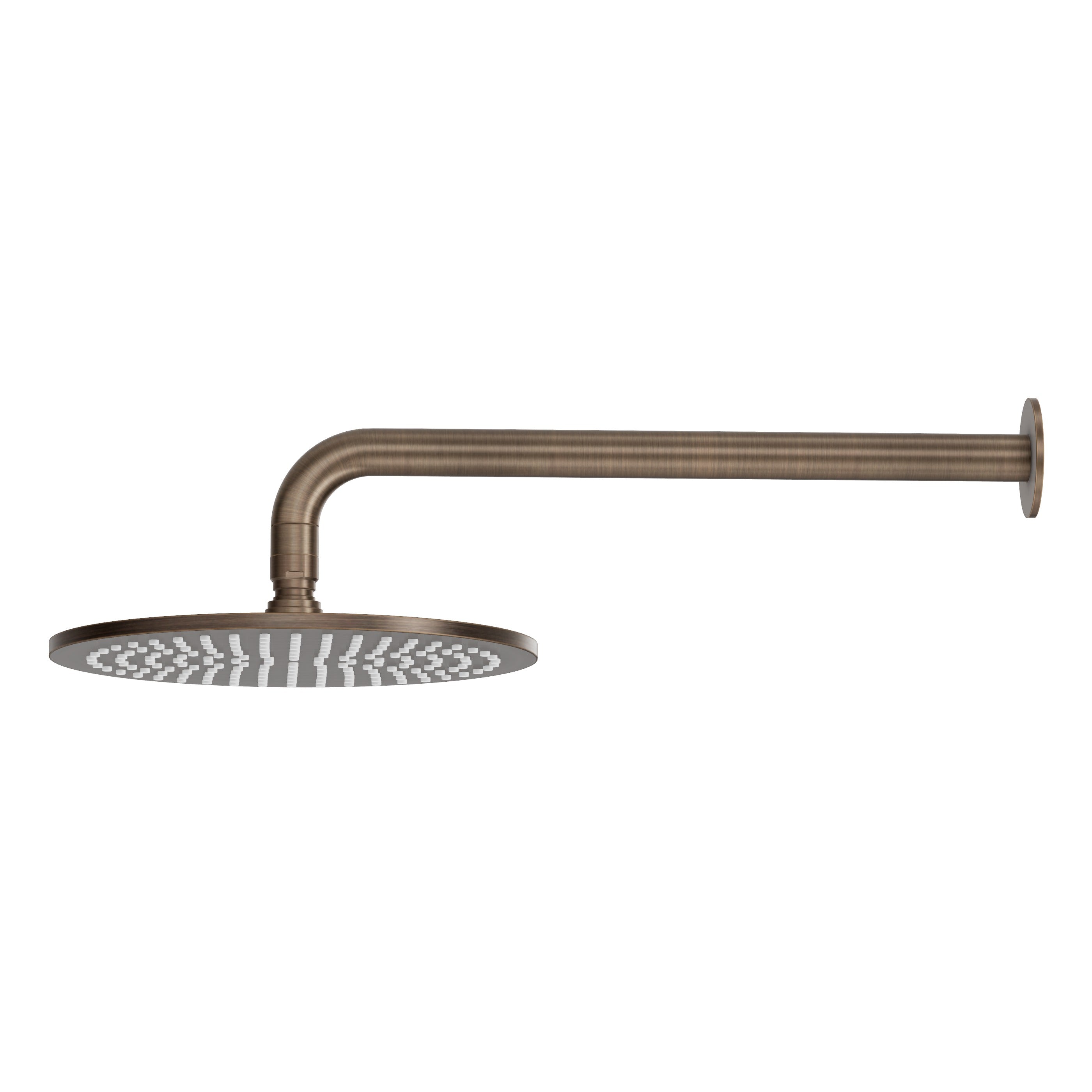 Wall Shower Head & Arm - Antique Brass