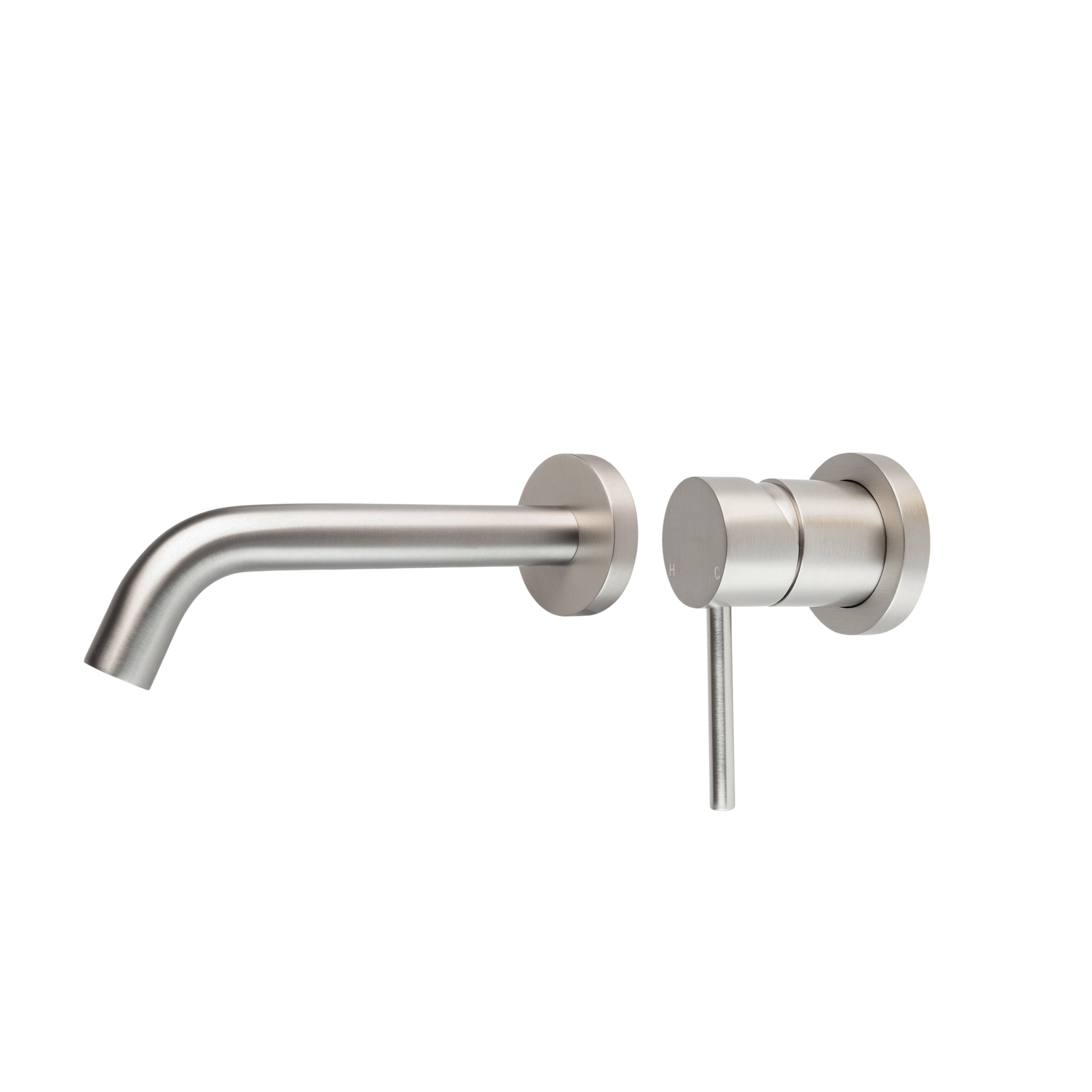 Haven Minimal Wall Mixer and Tap - Brushed Nickel