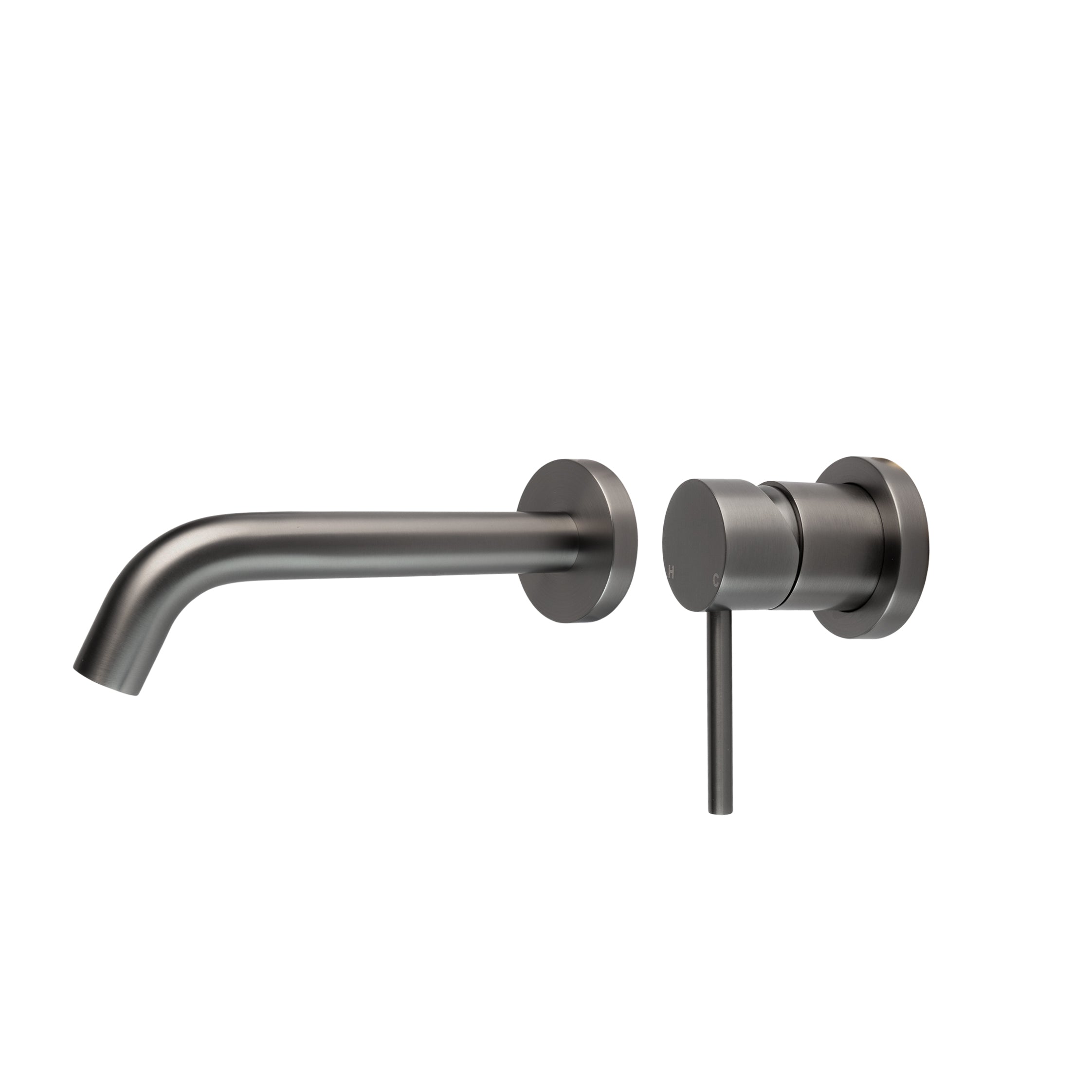 Haven Minimal Wall Mixer and Tap - Gun Metal Brushed