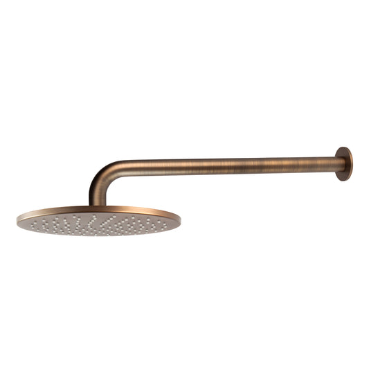 Wall Shower Head & Arm - Antique Brass