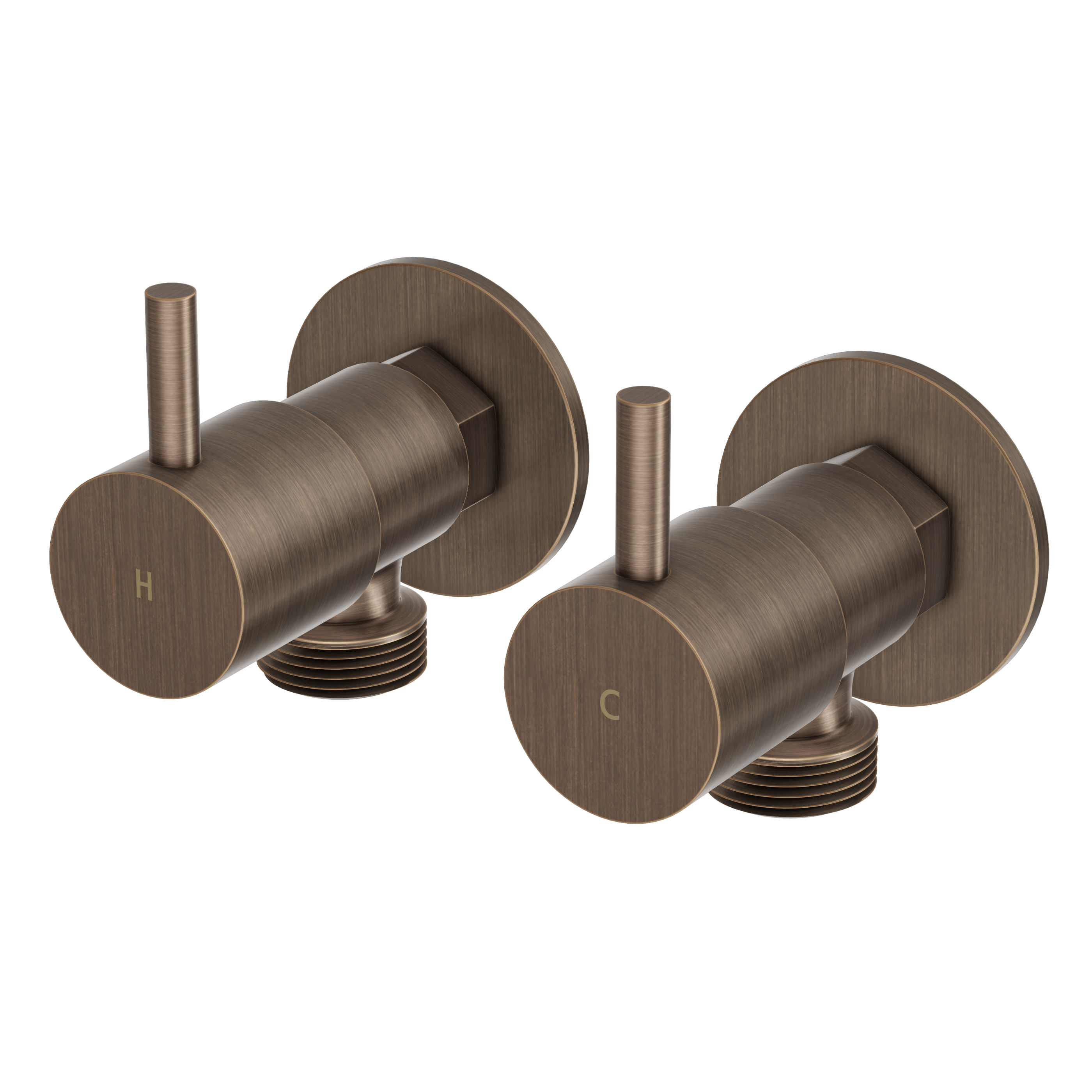 Washing Machine Taps - Antique Brass