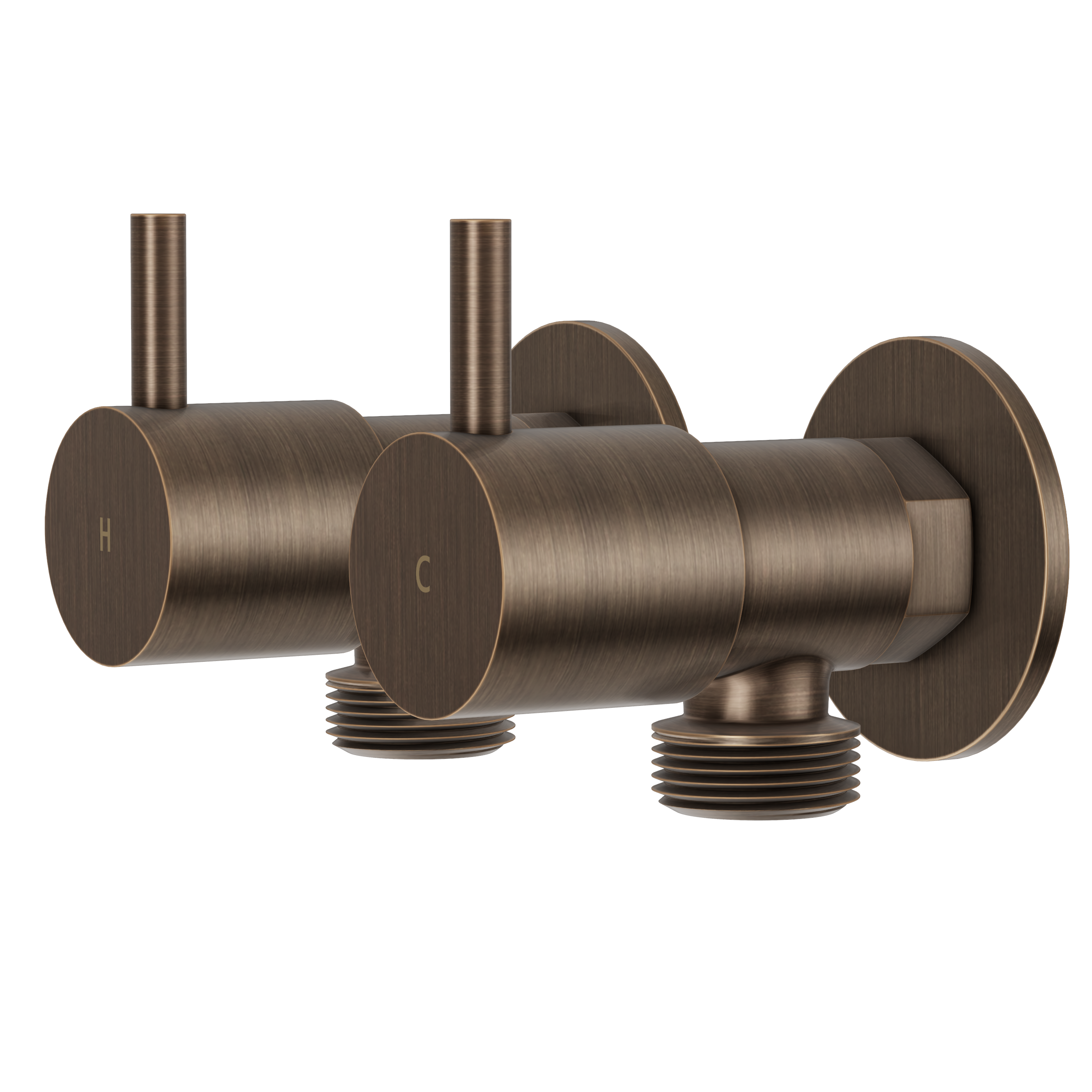 Washing Machine Taps - Antique Brass