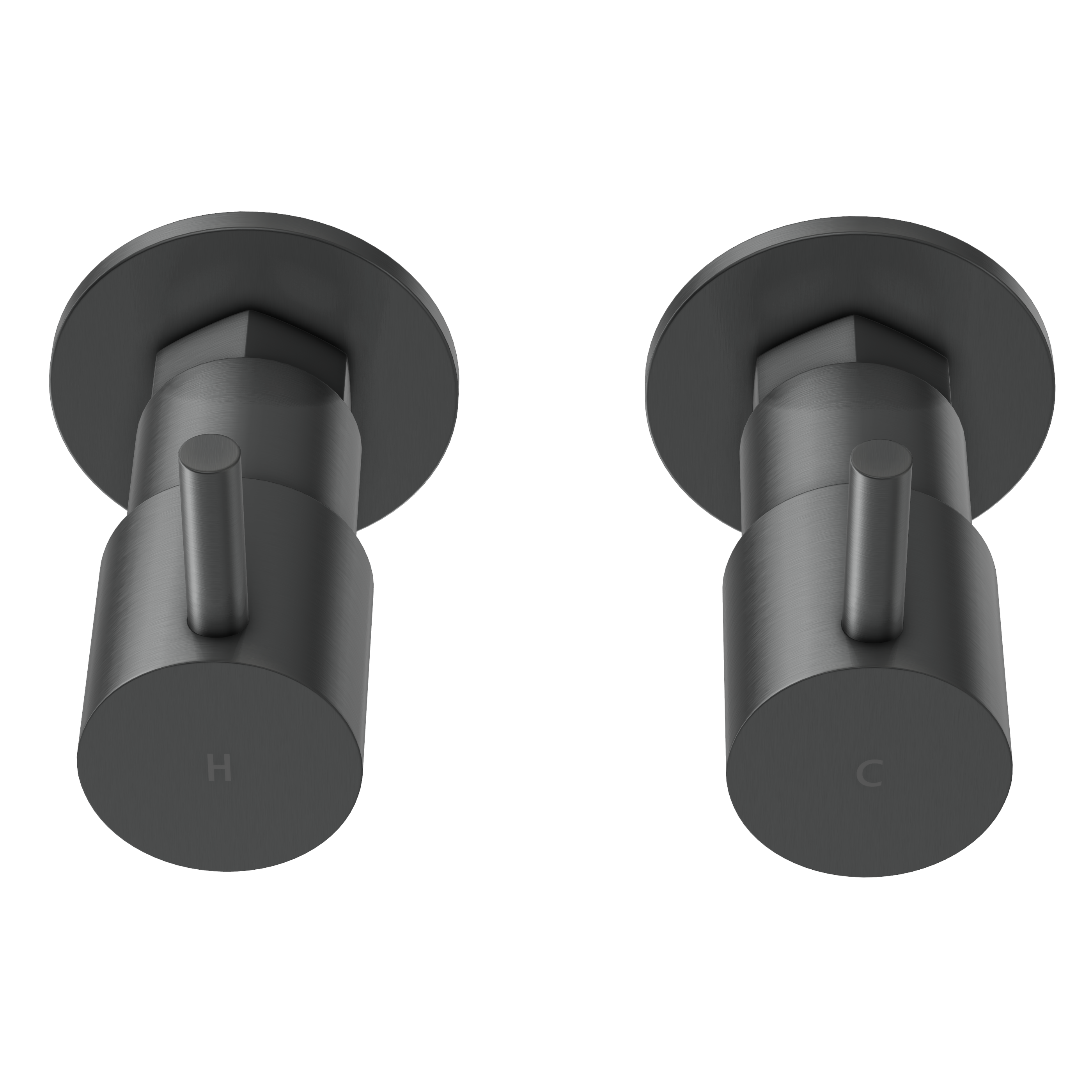 Washing Machine Taps - Gun Metal Brushed