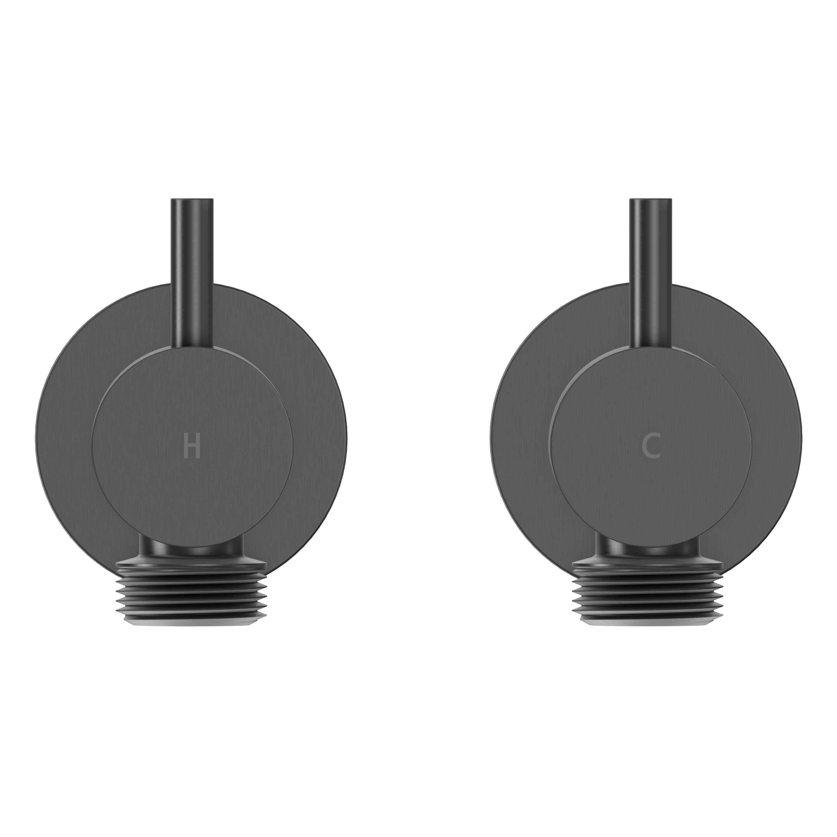 Washing Machine Taps - Gun Metal Brushed