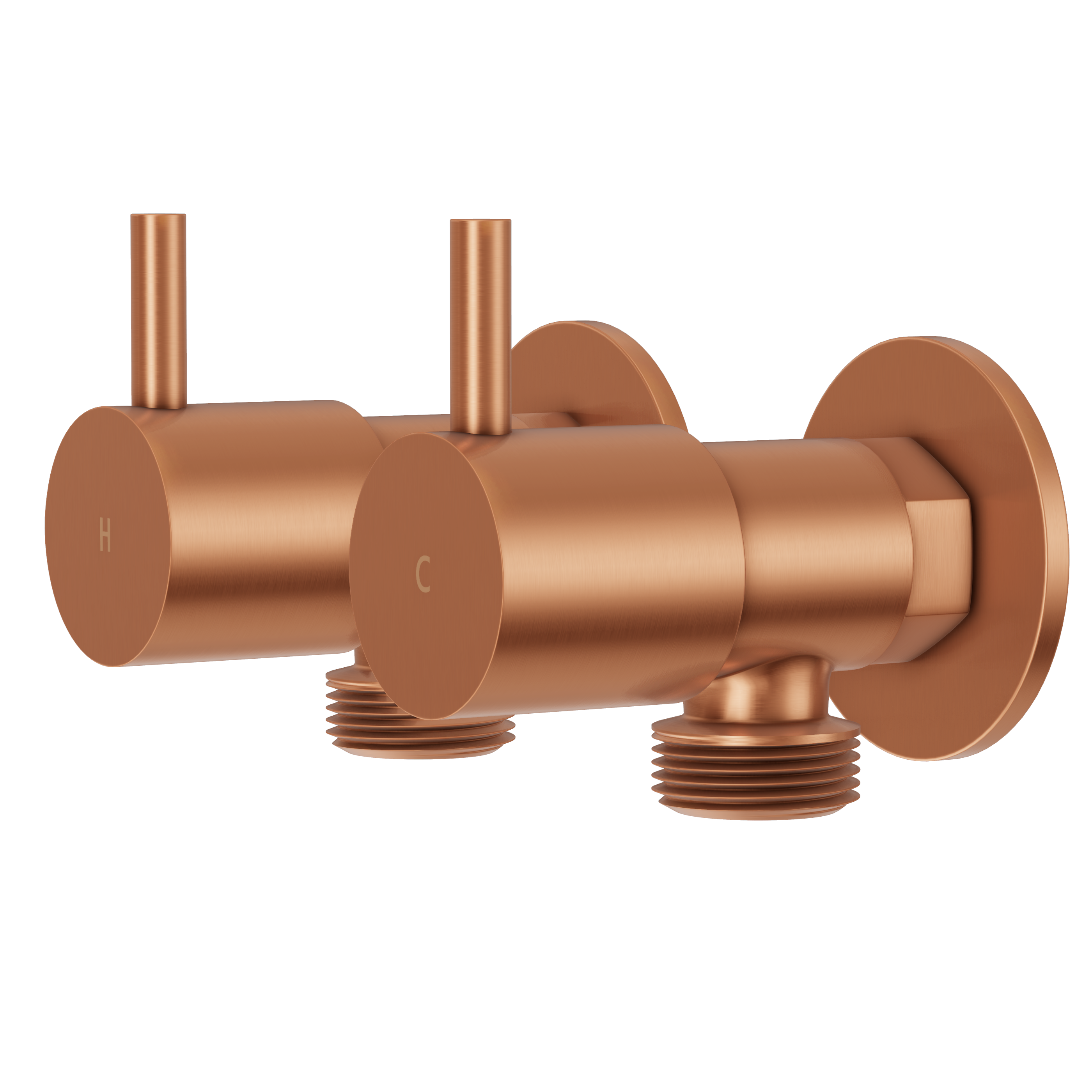 Washing Machine Taps - Brushed Copper